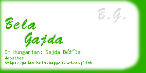 bela gajda business card